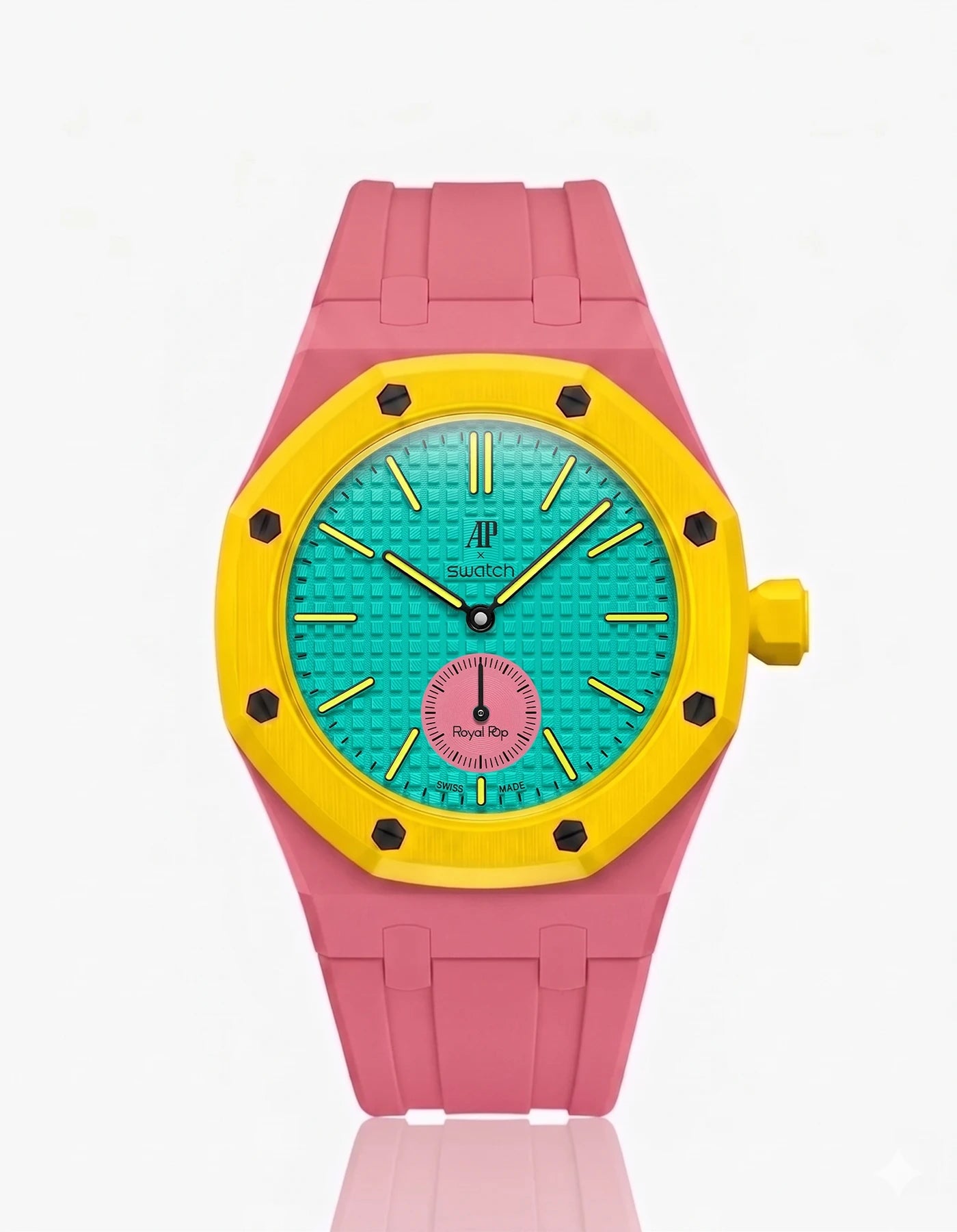 combo::otg-pink::rubber-strap-for-ap-x-swatch-royal-pop-otg-pink