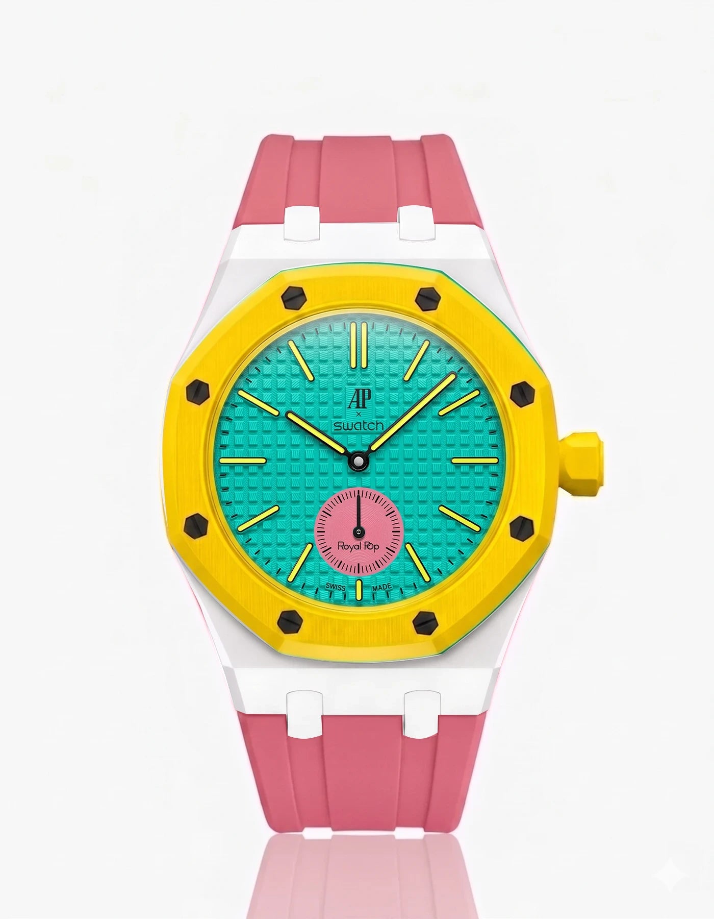 combo::white::rubber-strap-for-ap-x-swatch-royal-pop-otg-pink