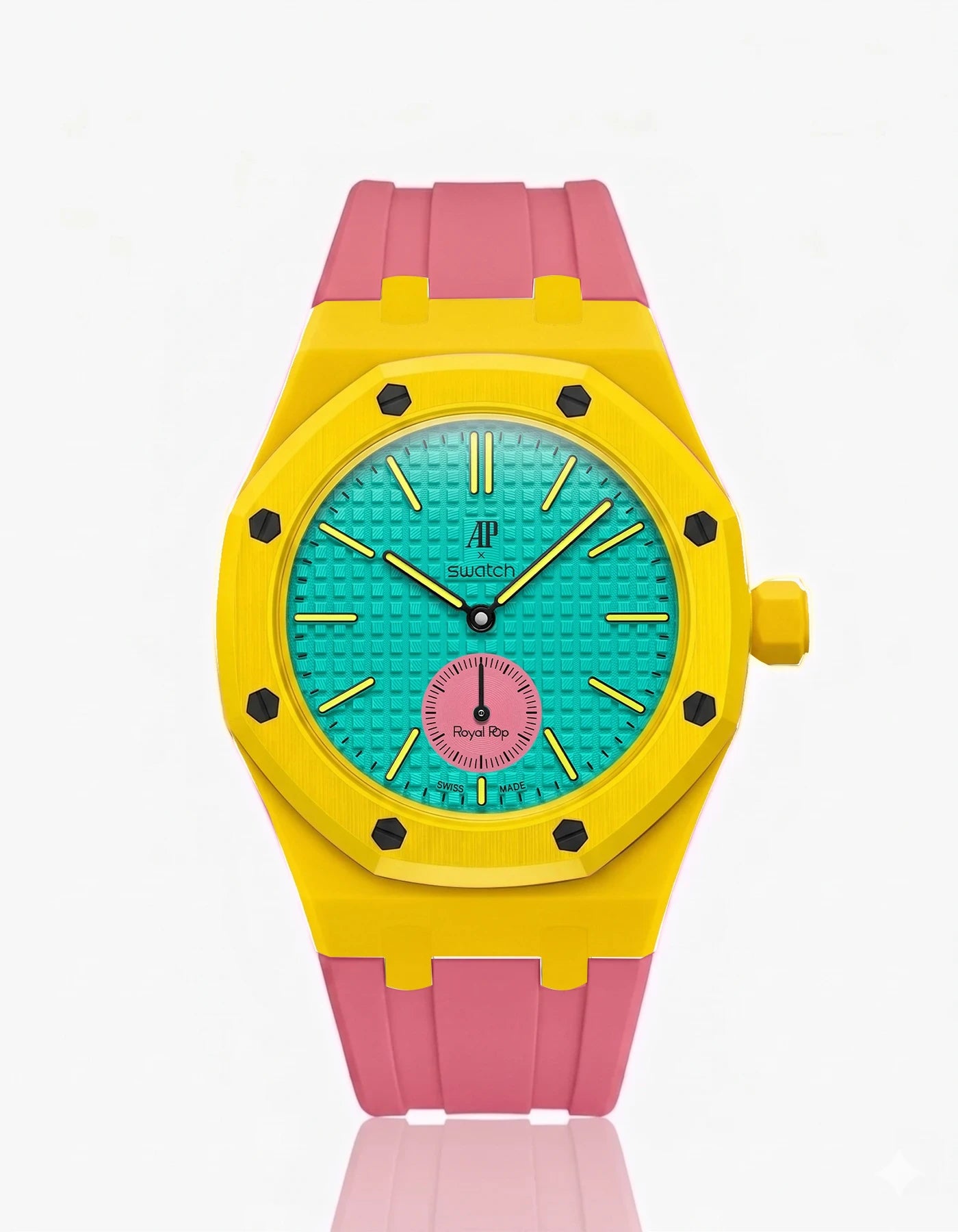 combo::yellow::rubber-strap-for-ap-x-swatch-royal-pop-otg-pink