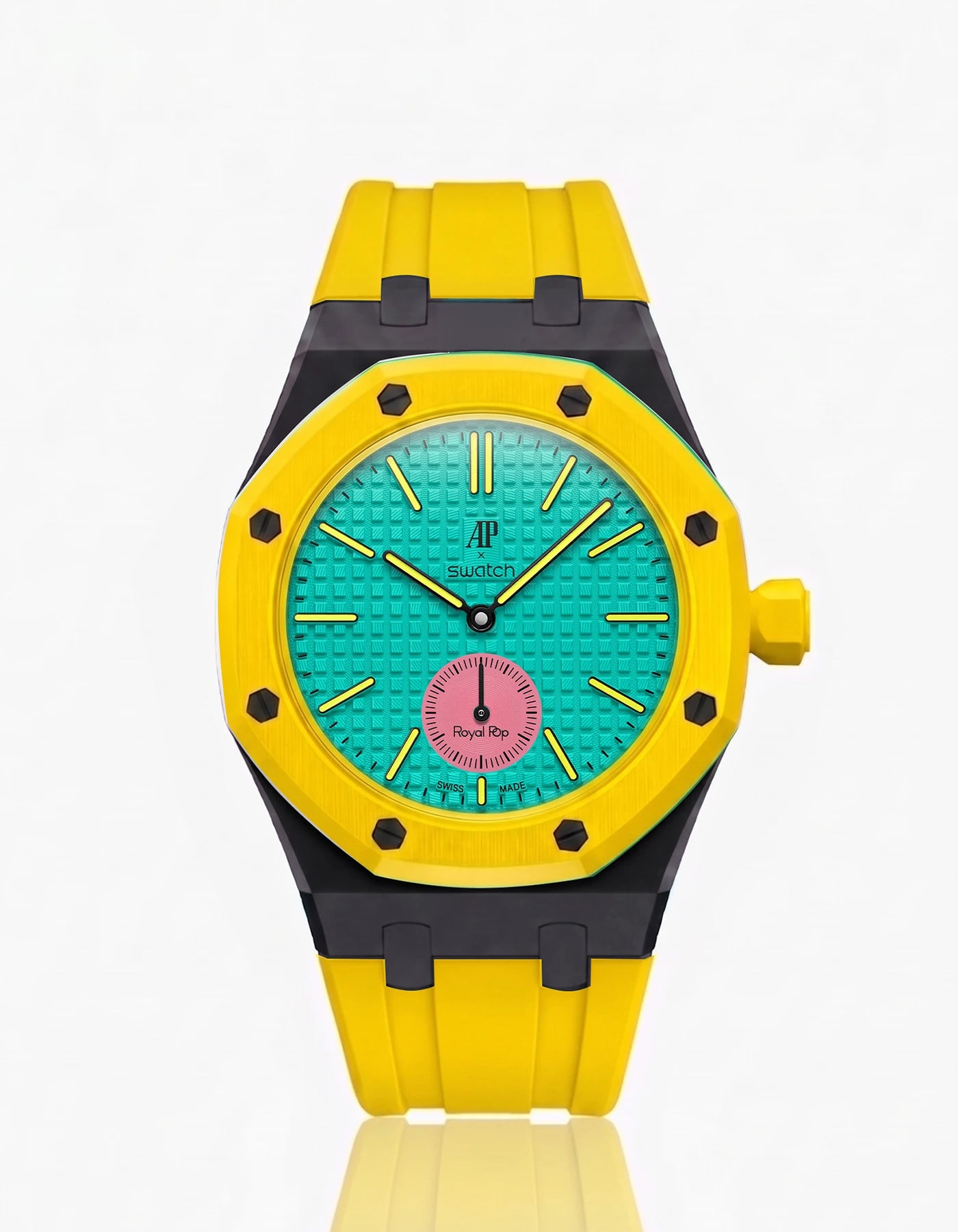 combo::black::rubber-strap-for-ap-x-swatch-royal-pop-yellow
