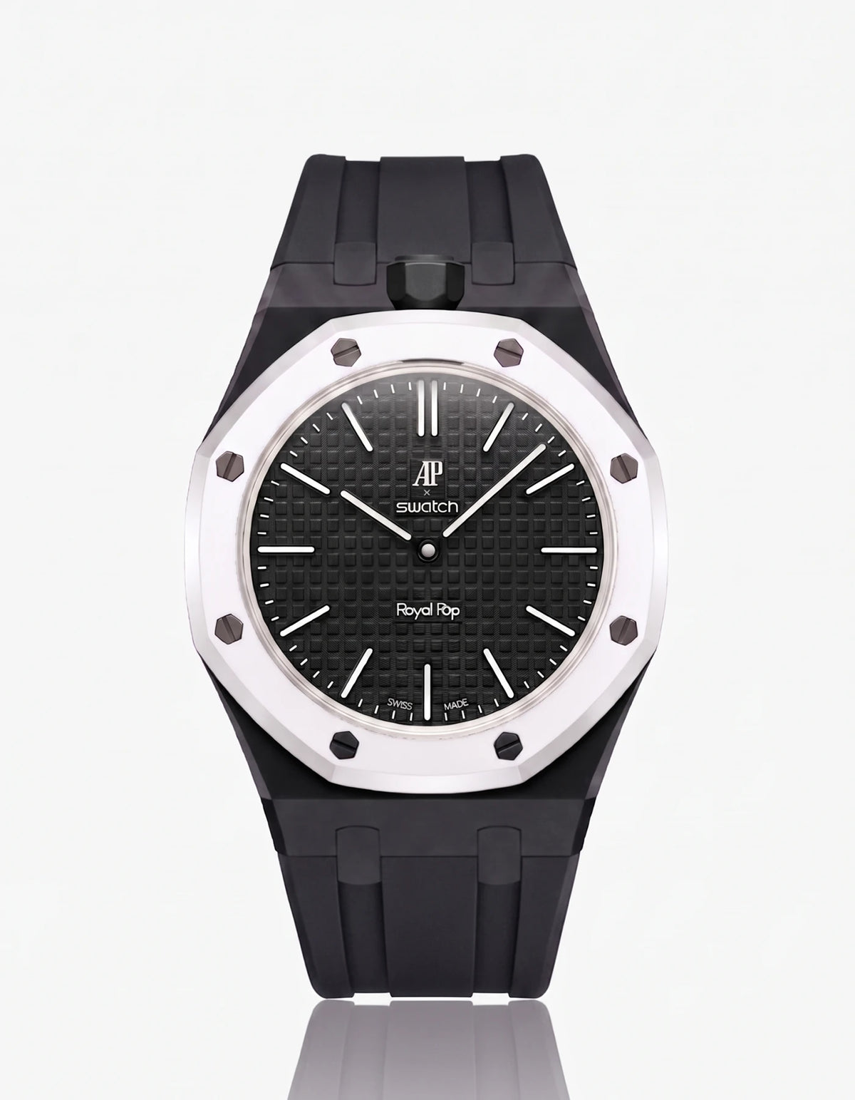 p*g様 SwatchxAudemars Piguet  Pop黒ブラ Rubber Strap & Case For AP x Swatch Royal Pop Ocho Negro – Wristbuddys