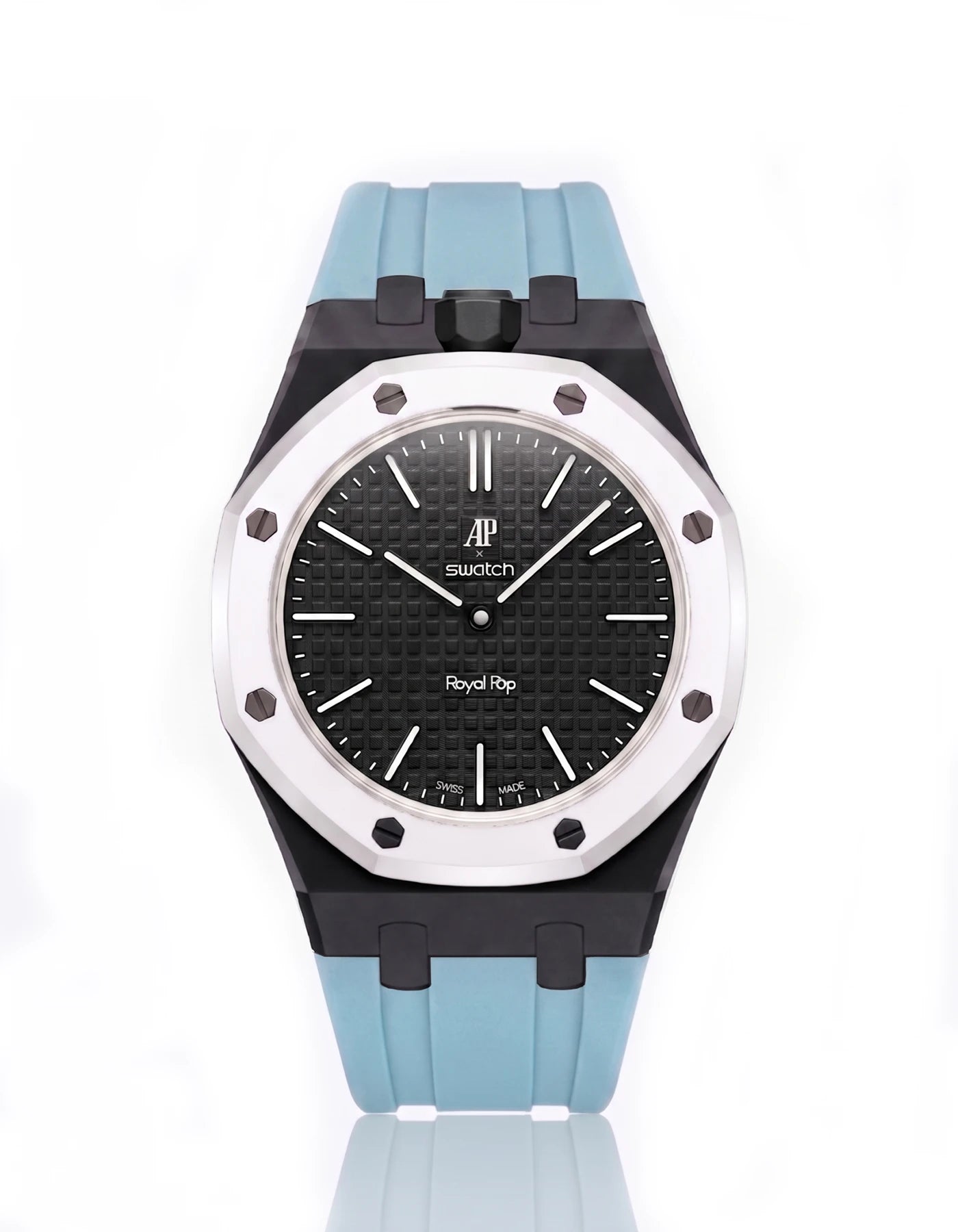 combo::black::rubber-strap-for-ap-x-swatch-royal-pop-light-blue