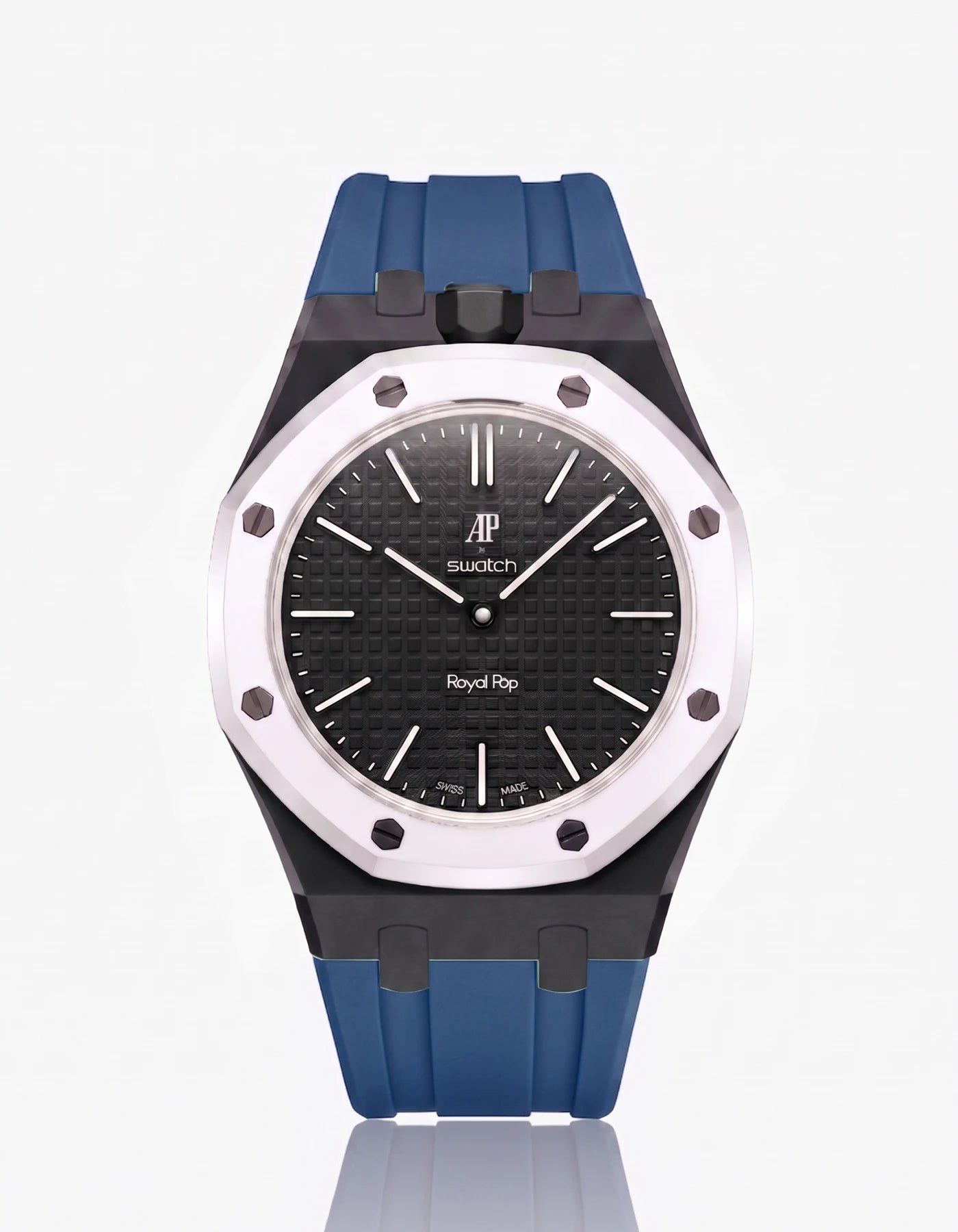 combo::black::rubber-strap-for-ap-x-swatch-royal-pop-navy-blue