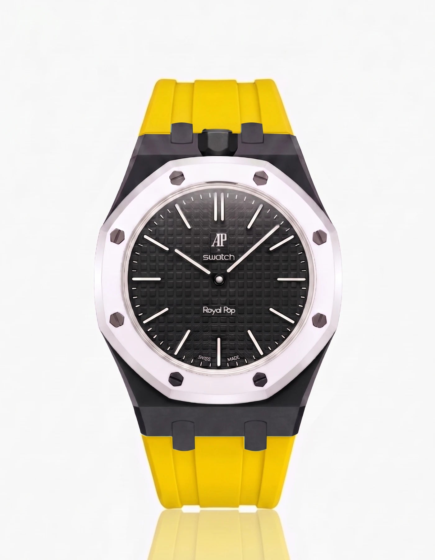 combo::black::rubber-strap-for-ap-x-swatch-royal-pop-yellow