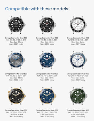 Strap for Omega Seamaster Diver 300 compatible with these models
