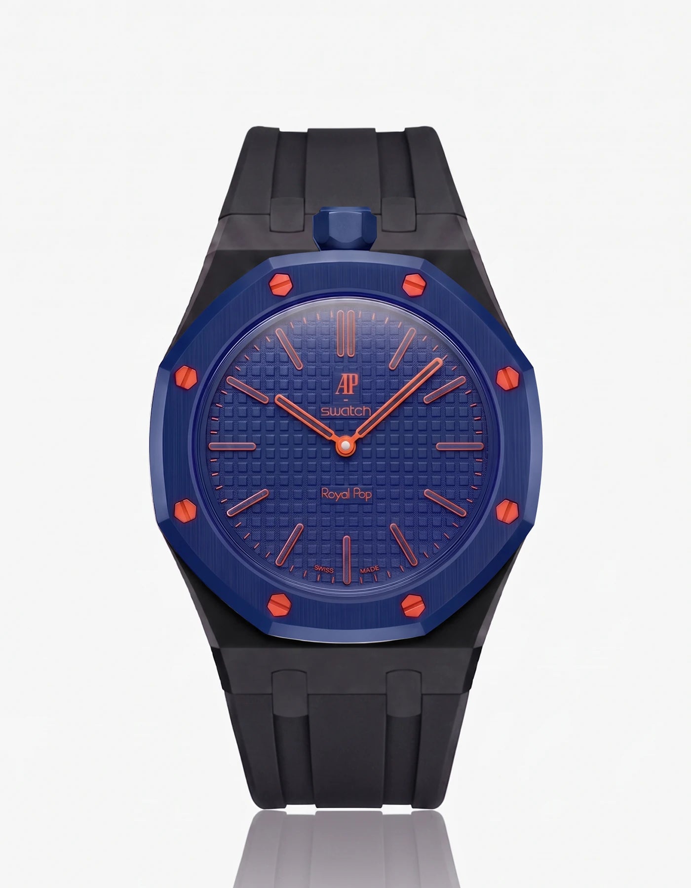 combo::black::rubber-strap-for-ap-x-swatch-royal-pop-black