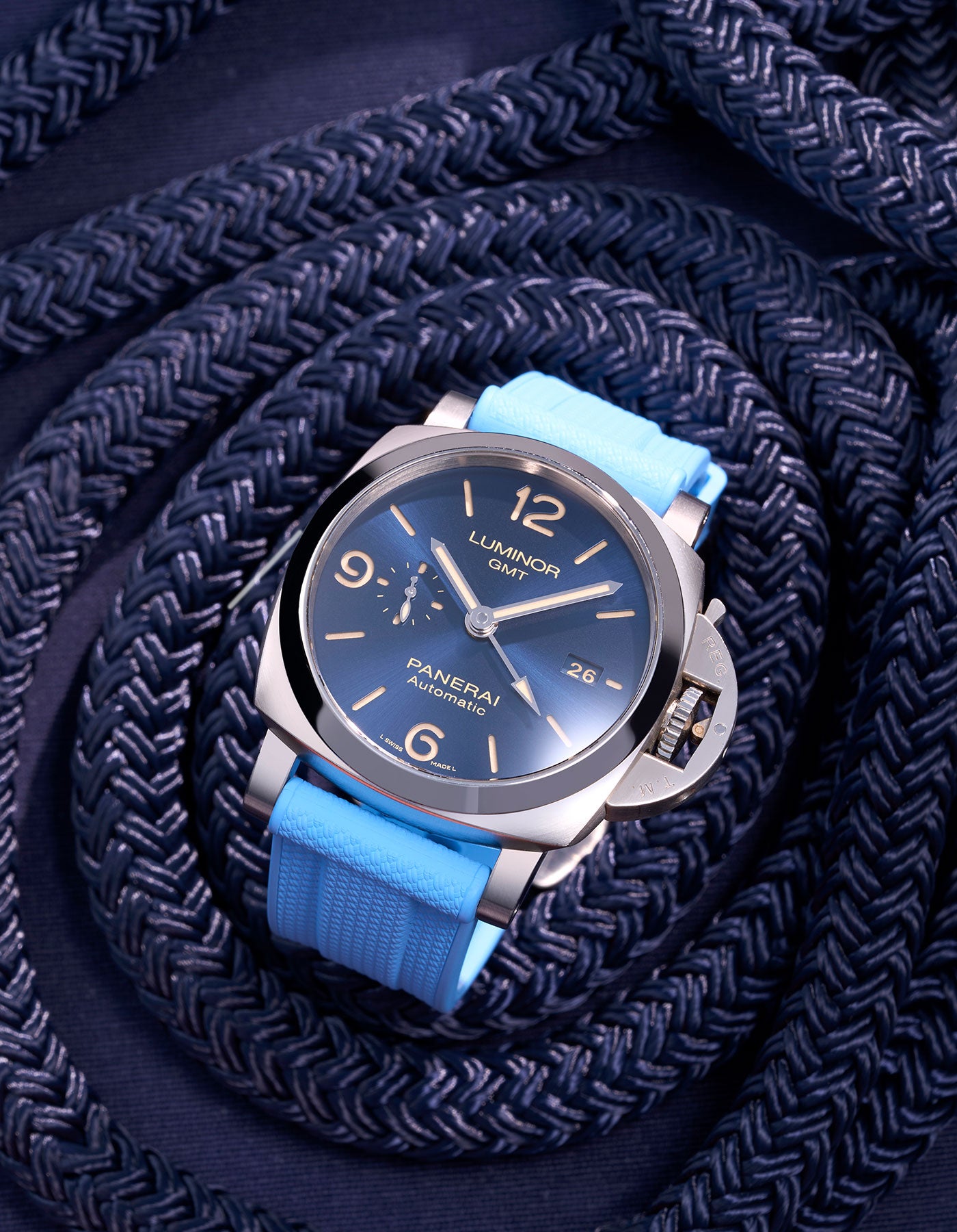 Officine Panerai high quality 24mm Black blue Genuine