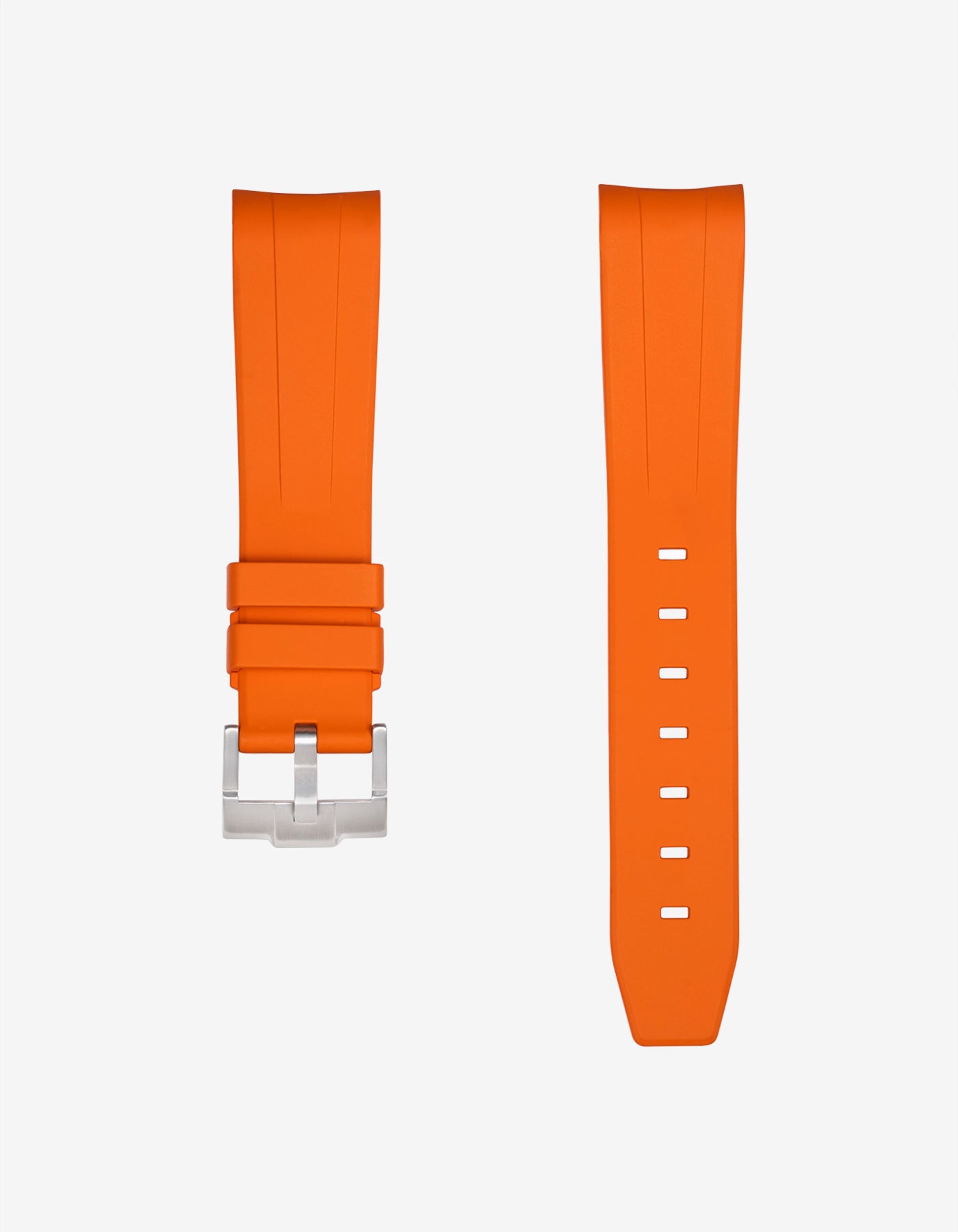 Orange FKM Rubber Strap in 20mm, product image with white background