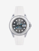 Wristbuddys Wristbuddy Klockarmband klockband rubberstrap rubber strap black svart black buckle clasp integrated premium rubber rubber straps integrated yacht-master 2 YM40 YM 2 rolex yachtamster 2 116622 yachmaster rolex blue dial grey dial Watch Strap watch band klockarmband uhrenband uhranarmband
