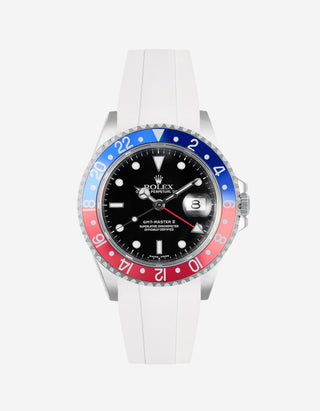 Wristbuddys Wristbuddy Klockarmband klockband rubberstrap rubber strap black svart black buckle clasp integrated premium rubber rubber straps integrated Watch Strap watch band klockarmband uhrenband uhranarmband Rolex GMT Master 2 II 16710 pepsi blue red 116710 FKM vulcanized strap