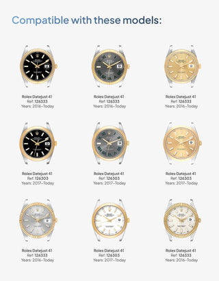 FKM Rubber Strap Integrated for Original Clasp - Rolex Datejust 41 - 126333/126303 (Oyster only) compatible with