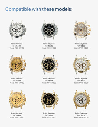Rubber strap for Rolex Daytona 16520 compatible with these models