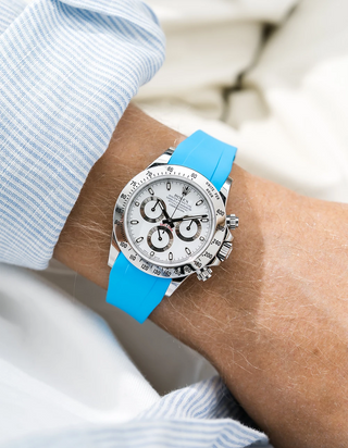 FKM-Gummiarmband integriert mit originalem Verschluss - Rolex Daytona 116520