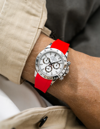 FKM-Gummiarmband integriert mit originalem Verschluss - Rolex Daytona 116520