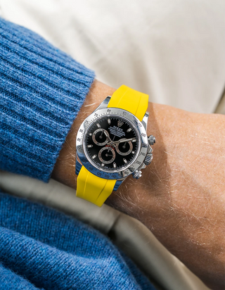 FKM-Gummiarmband integriert mit originalem Verschluss - Rolex Daytona 116520