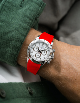 FKM-Gummiarmband integriert mit originalem Verschluss - Rolex Daytona 116520