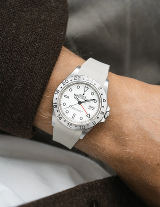 FKM-Gummiband integriert mit originalem Verschluss - Rolex Explorer II 16570