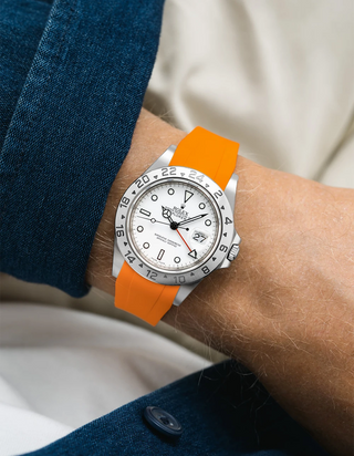 FKM-Gummiband integriert mit originalem Verschluss - Rolex Explorer II 16570