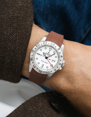 FKM-Gummiband integriert mit originalem Verschluss - Rolex Explorer II 16570