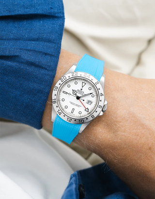 FKM-Gummiband integriert mit originalem Verschluss - Rolex Explorer II 16570