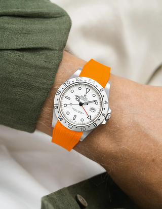 FKM-Gummiband integriert mit originalem Verschluss - Rolex Explorer II 16570