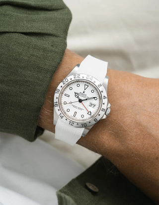 FKM-Gummiband integriert mit originalem Verschluss - Rolex Explorer II 16570