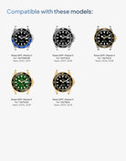 Rubber strap for Rolex GMT Master II 116710 compatible with these models