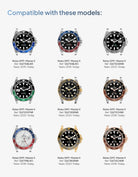 Rubber strap for Rolex GMT Master II 126710 compatible with these models