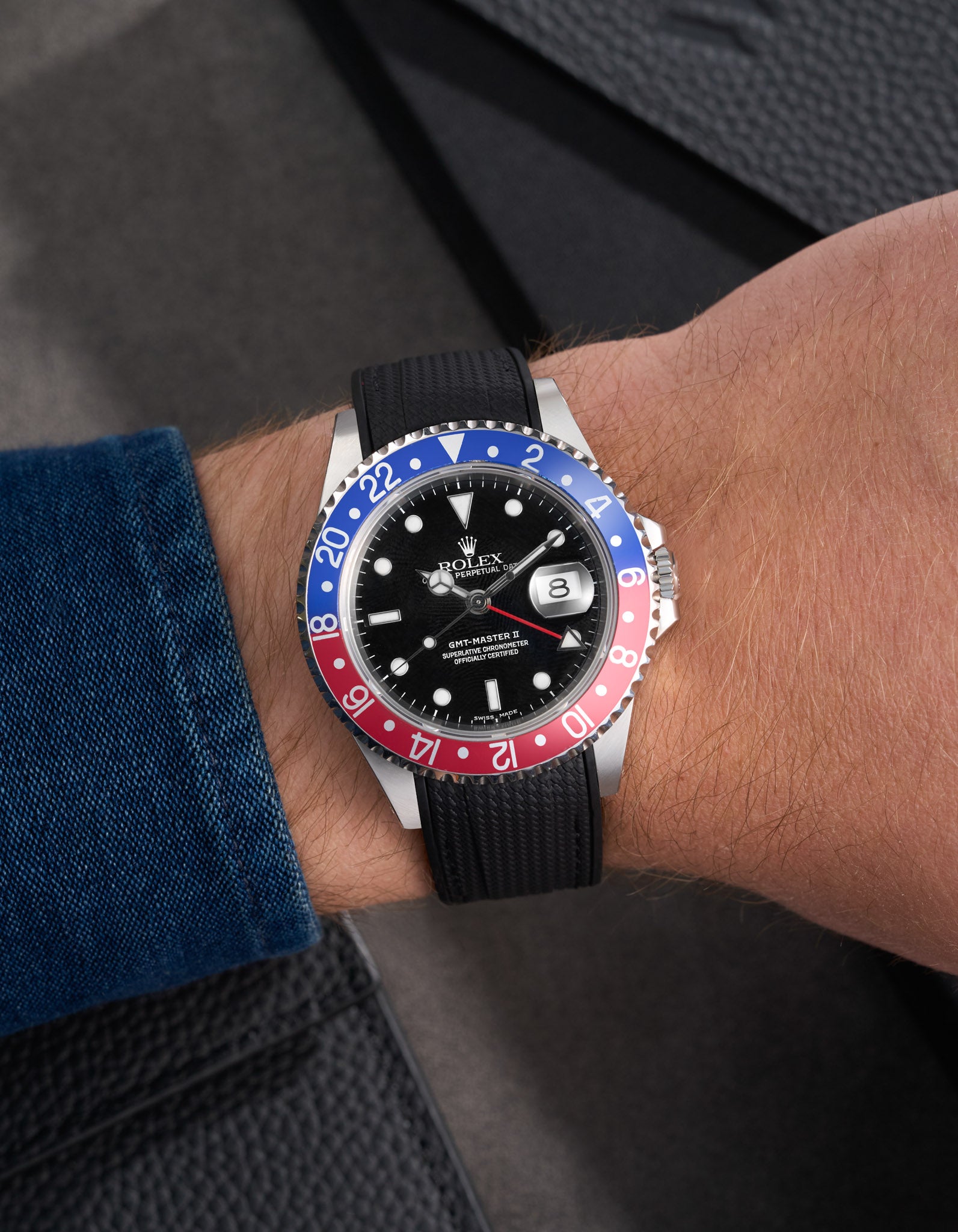 Premium Rubber Strap for Rolex GMT Master II 16710 Pepsi