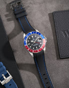 Wristbuddys Wristbuddy Klockarmband klockband rubberstrap rubber strap black svart black buckle clasp integrated premium rubber rubber straps integrated Watch Strap watch band klockarmband uhrenband uhranarmband Rolex GMT Master 2 II 16710 pepsi blue red 116710