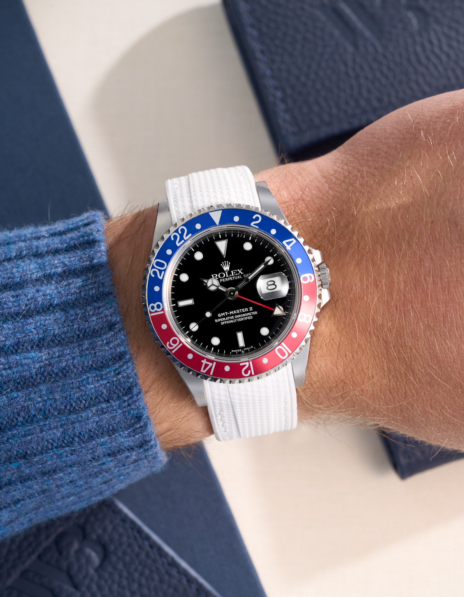 Premium Rubber Strap for Rolex GMT Master II 16710 Pepsi