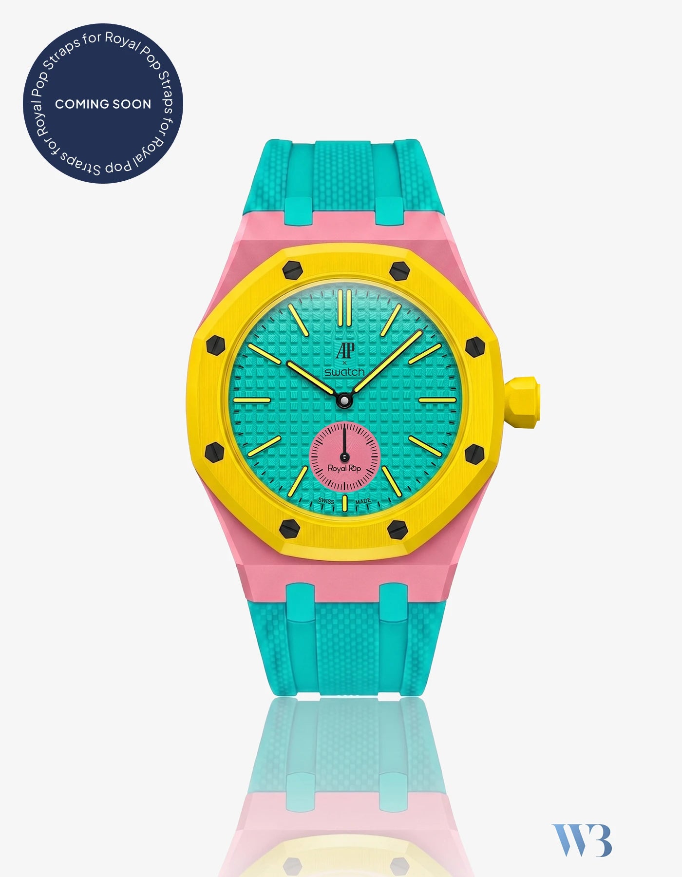 Rubber Strap For AP x Swatch Royal Pop Otg Roz image