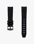 Black rubber strap on Omega x Swatch MoonSwatch Mission to the Pink Moonphase