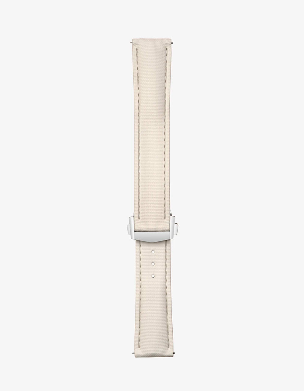 Beige Sailcloth FKM Rubber Strap With Deployant Clasp, product image