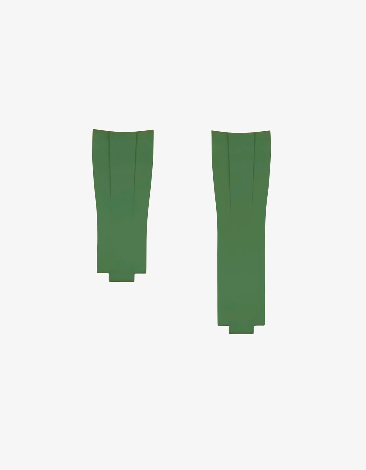 Product image of FKM Rubber Strap Classic Smooth green integrated with original clasp for Rolex Submariner 41 - 126610LN 124060LN