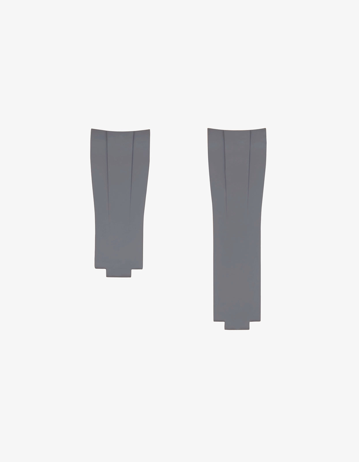 Product image of FKM Rubber Strap Grey Classic Smooth integrated with original clasp for Rolex Submariner 41 - 126610LN 124060LN