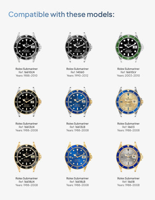 Rolex Submariner 16610 & 14060 compatible with these models