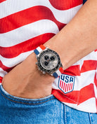 America Flag Watch Strap football wrist shot