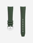 Vertech green rubber strap for Blancpain x Swatch Green Abyss – product image with polished clasp