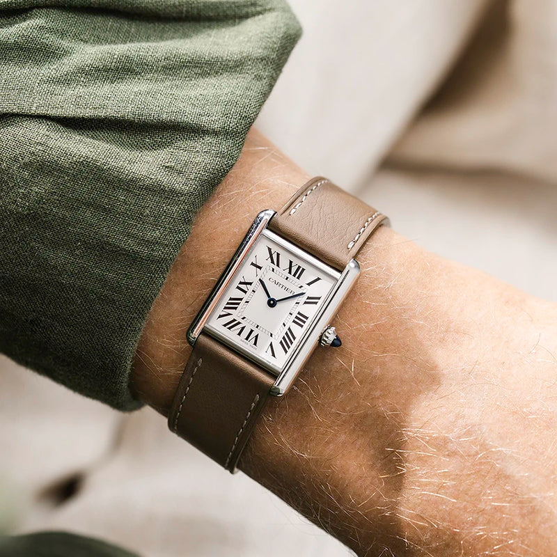 Taupe Calfskin Leather Strap 17mm-21mm