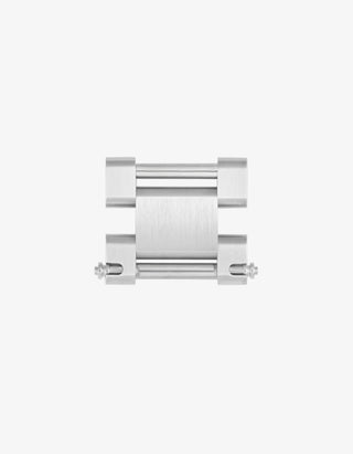 Rolex Jubilee clasp adapter for rubber strap in 316L stainless steel front view