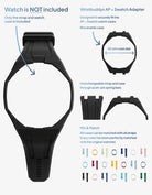 Wristbuddys AP x Swatch Royal Pop adapter, 42mm bioceramic case, push-pin spring bars, interchangeable rubber strap