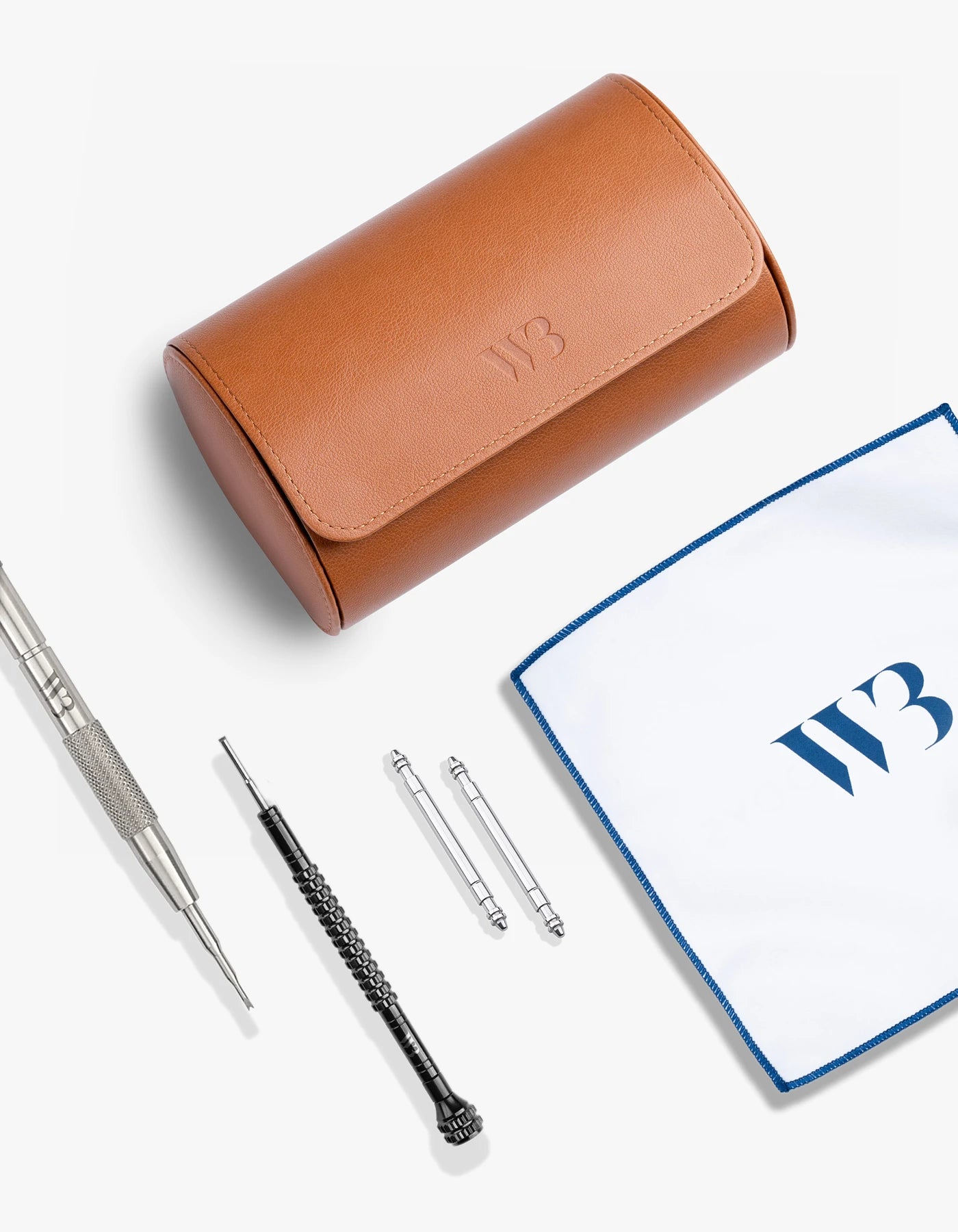 Black Month Kit – Brown 2 Slot Watch Roll Edition