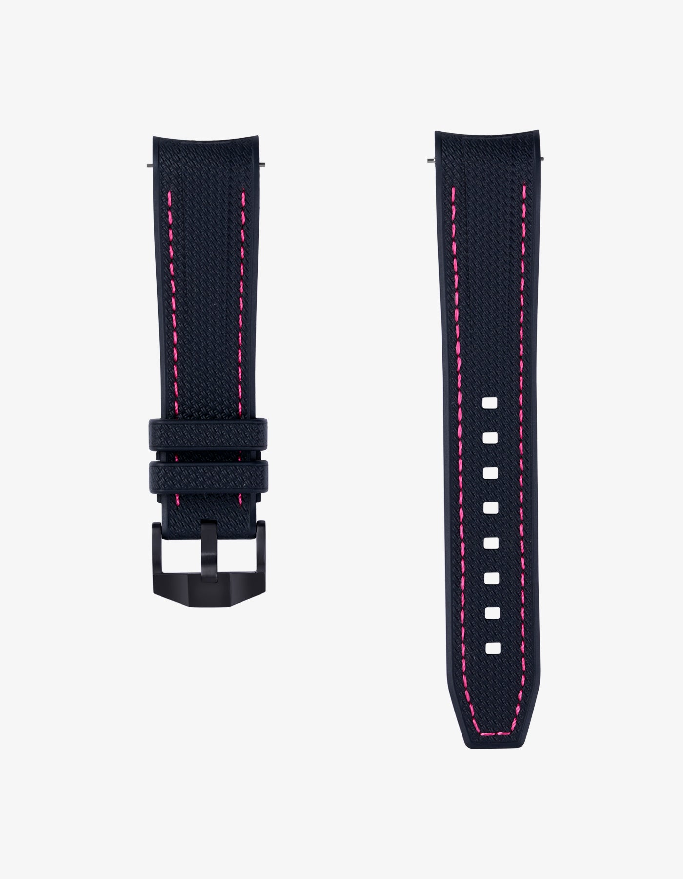 Black rubber strap on Omega x Swatch MoonSwatch Mission to the Pink Moonphase