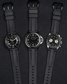 Black Universal FKM Rubber Strap 20mm - 24mm - Wristbuddys