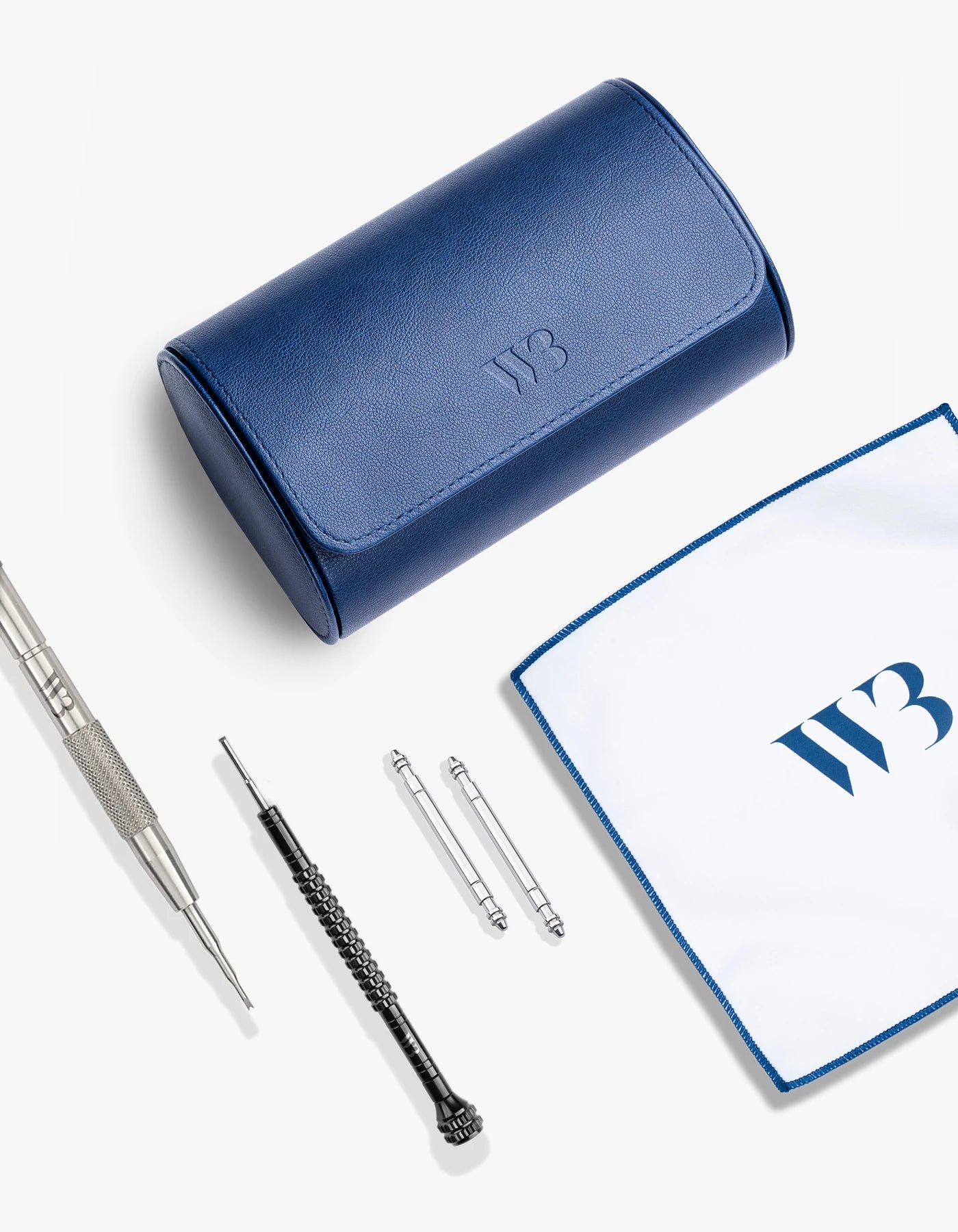 Black Month Kit – Navy Blue 2 Slot Watch Roll Edition