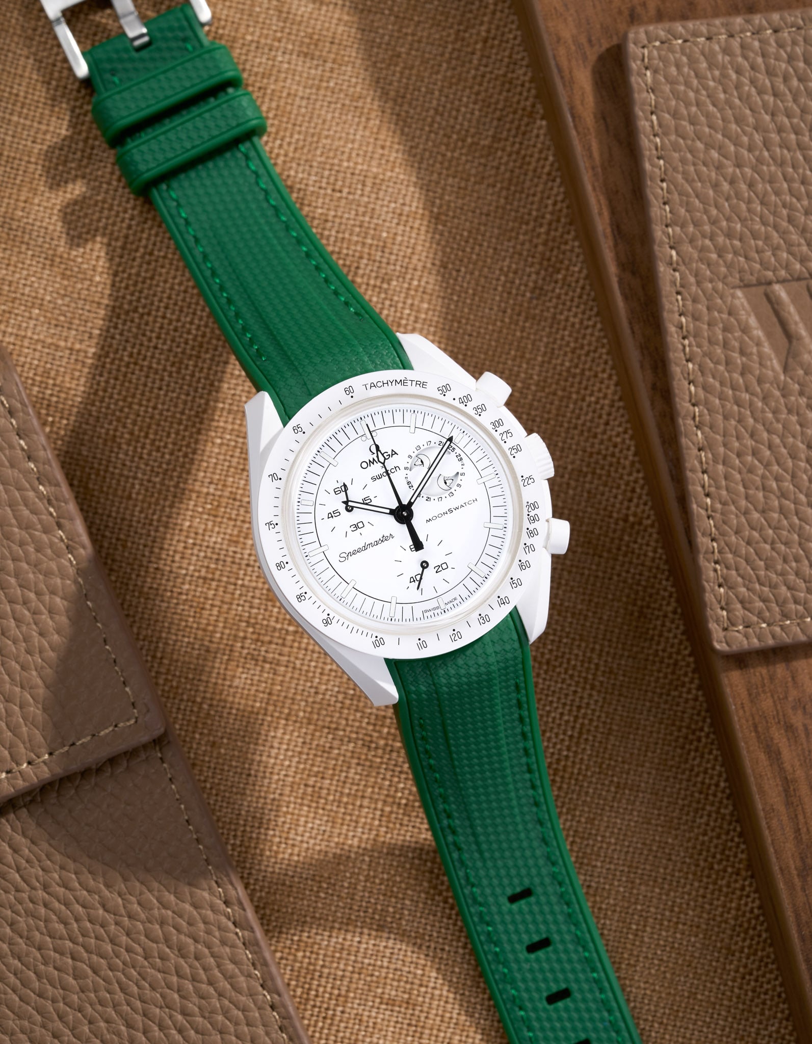 Speedmaster green strap sale