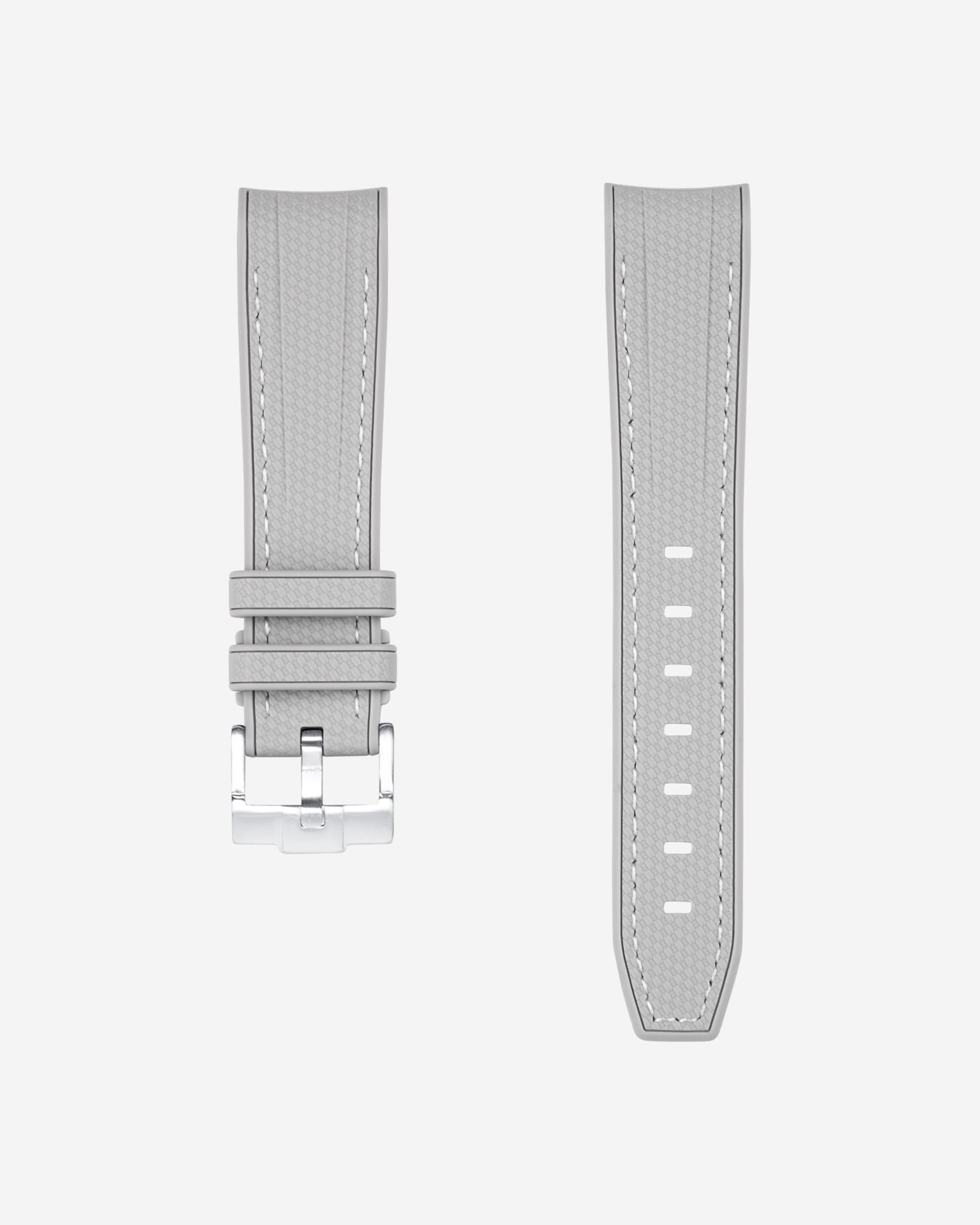 Curved Premium Rubber Strap - Grey - Wristbuddys