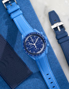 Curved Premium Rubber Strap - Neptune Blue - Wristbuddys