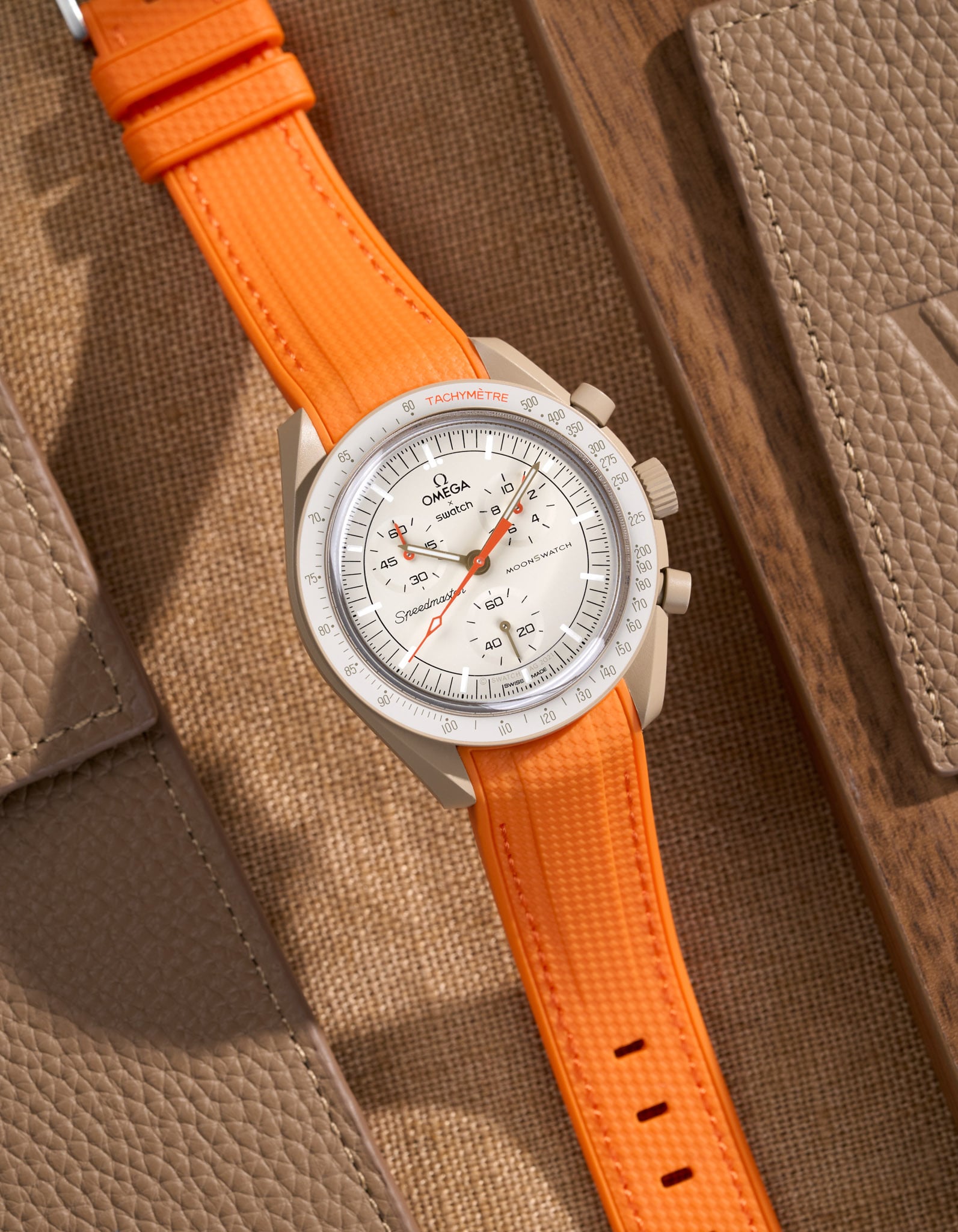 Curved Premium Rubber Strap - Orange - Wristbuddys